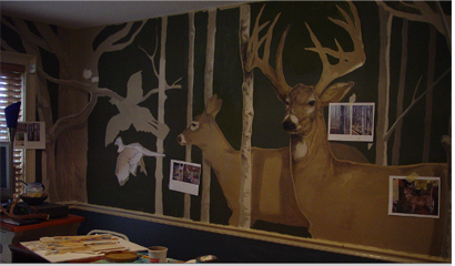 Mural Design in Progress Acrylic and Latex Client: Mr. and Mrs. Dennis 